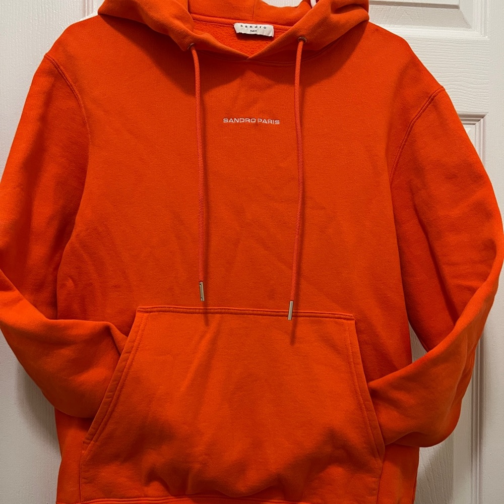 Sandro x-small mens sweatshirt in orange